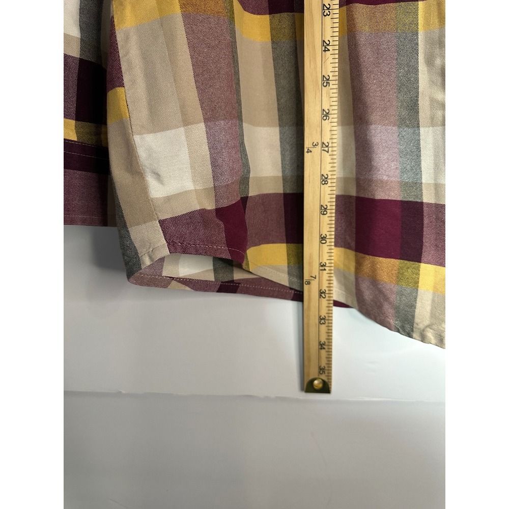 Twenty X Wrangler Large Plaid Flannel Shirt Button Down Long‎ Sleeve Mens - Picture 5 of 6
